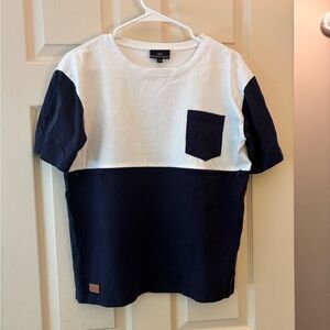 Nursing Queen Navy and White Short Sleeve Nursing Tee